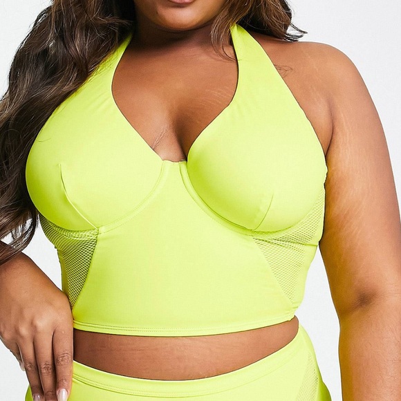 ASOS Curve Other - Neon Swim Top